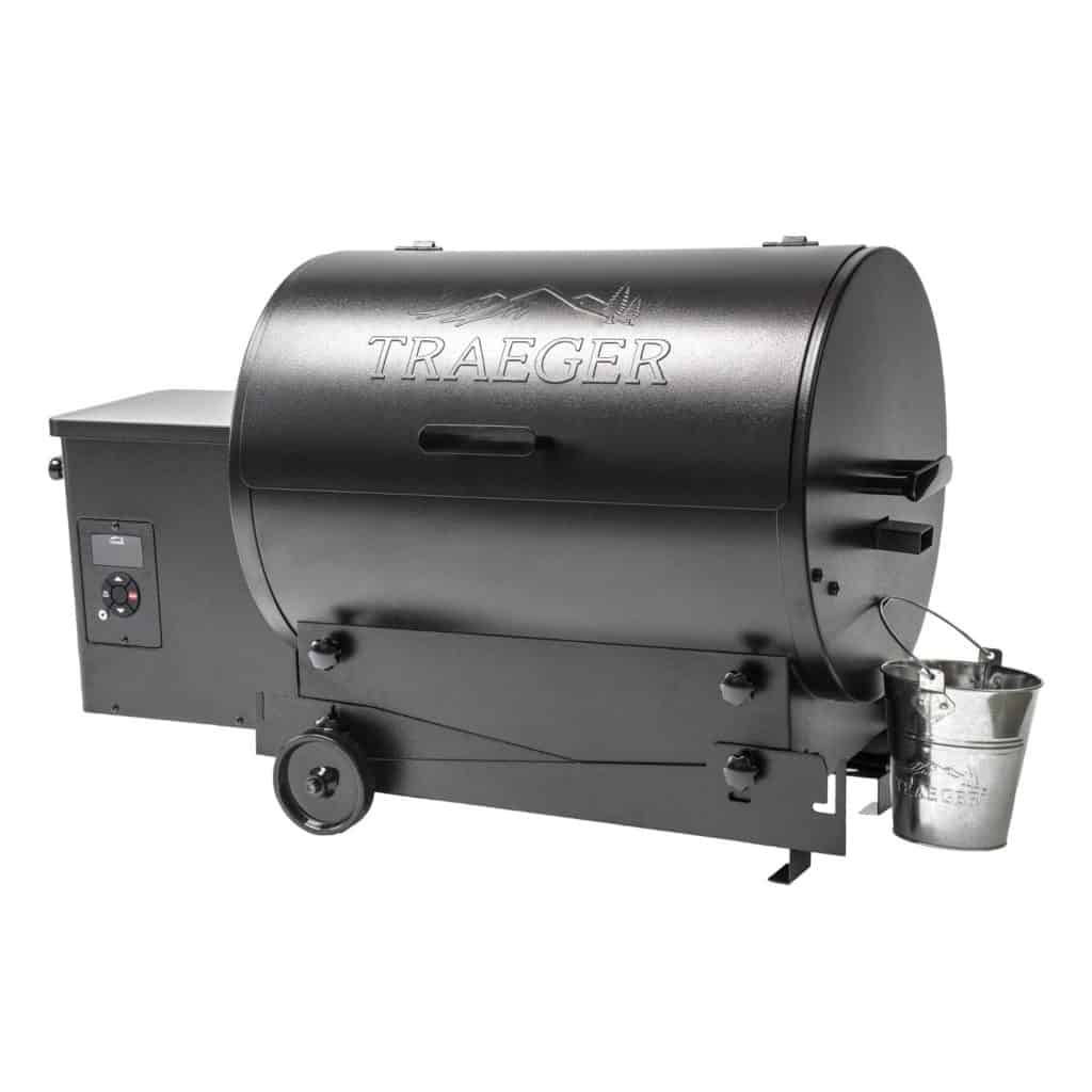 Traeger Tailgater portable pellet grill in folded position
